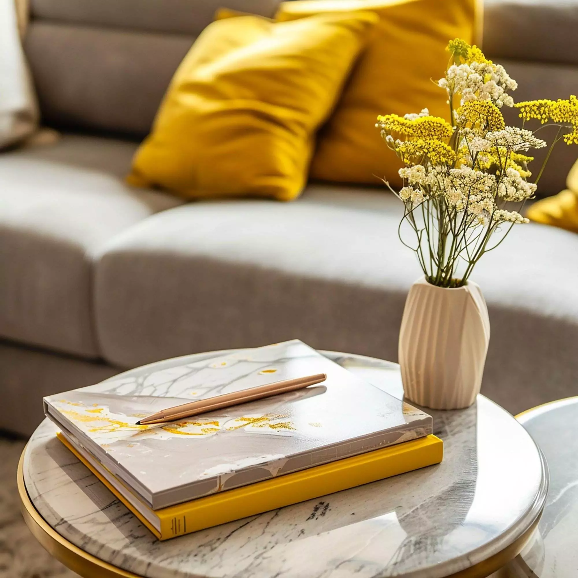 Grey & Yellow Home Office 21